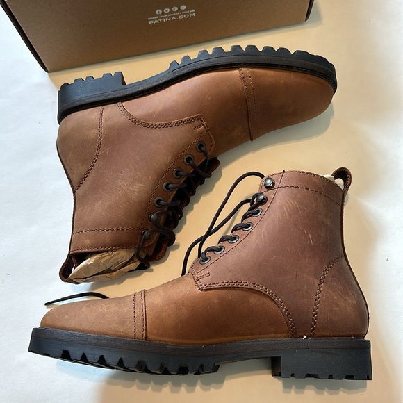 NIB Portland Leather Patina Almost Perfect The Breaker Caribou Lace Up Boots - Picture 4 of 7